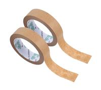 IMIKEYA 2 rotoli Nastro di imballaggio in carta Kraft autoadesivo resistente per sigillatura e spedizioni con superficie per scrivere e organizzare pacchetti