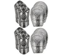 IMIKEYA 2 set di costumi da soldato romano per bambini, armatura medievale, spallacci, protezione per braccia, accessori per cosplay dell'antica Roma per feste in maschera