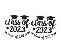 IMIKEYA 2 Set Striscione Decorativo per Laurea Class Of Festone Facile da Montare per Feste Laurea Prop Decorazioni Versatili