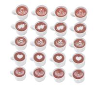 IMIKEYA 20 Pezzi mini tazza di caffè casa delle bambole con tazza di caffè cose in miniatura Piccole tazze di caffè accessori per case delle bambole in miniatura mini cose resina bianca