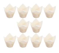 IMIKEYA 200 Pezzi Pirottini Cupcake in Carta Bianca Usa e Getta, Resistenti e Uniformemente Riscaldati, per Feste e Ristoranti Occidentali