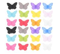 IMIKEYA 24pezzi Marcatori per Bicchieri in Silicone Forma di Farfalla Etichette Identificative per Calici da Vino Cocktail Martini e Flûte Strumento per Identificazione delle Bevande