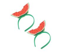 IMIKEYA 2pezzi Copricapo Hawaiano Forma di Anguria Accessori per Capelli Divertenti per Donna Fascia Estiva per Festa e Viaggio Flessibile e Confortevole