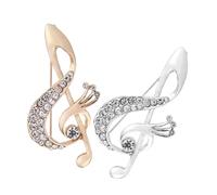 IMIKEYA 2pezzi Elegant Brooch with Rhinestones Music for Women and Girls Stylish Suit Accessory for Various Occasions