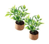 IMIKEYA 2pezzi Miniature Potted Trees Artificial Plants for Tiny Houses Decorative Centerpiece for Miniature Gardens and Dollhouses