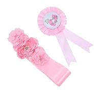 IMIKEYA 2pezzi Mommy to Be Belly Belt Sash Set Accessori Per Shower e Foto Coroncina e Fascia Per Genitori Materiale Poliestere Decorazione Per Annuncio e Sessioni Fotografico