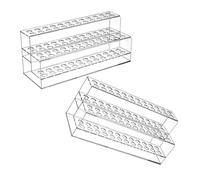 IMIKEYA 2pezzi Portapenne Per Scrivania Design Due Strati Realizzato in Materiale Acrilico Resistente Per Esporre e Conservare Vari Tipi Di Penne Senza Bisogno Di Attrezzi