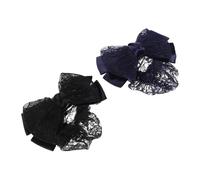 IMIKEYA 2pezzi Retine per Chignon Fiocco Retine per Capelli Fermaglio per Danza Balletto Infermiera Banca Hotel Feste