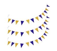 IMIKEYA 3 Pezzi bandiera del partito triangolare bandiere banner stendardi stendardi bandiere multicolori con gagliardetti triangolari multicolori Stentieri colorati