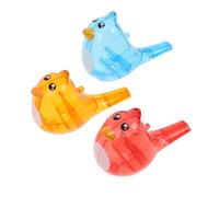 IMIKEYA 3 Pezzi fischietto per fischio di dei cartoni animati fischio di festa fischietti di uccelli dei cartoni animati Piccoli strumenti musicali fischio d'acqua plastica