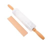 IMIKEYA 3 Pezzi Mattarello in Marmo Piccolo Rotolo da Cucina Antiaderente in Marmo Alimentare per Impasti Pasta Pizza Pane e Sfoglie Strumento Versatile per Casa e Laboratorio