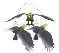 IMIKEYA 3 pezzi Ornamenti Appesi Aquila in Plastica Realistica Decorazione Rotante da Giardino e Cortile Deterrente Esterno per Uccelli e Dissuasore Volatili per Prati e Alberi