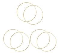 IMIKEYA 3 set di materiali per acchiappasogni anelli ad anello in macramé, cerchietti per acchiappasogni, cornice circolare, decorazione per acchiappasogni, materiale fai da te, in metallo, 2 pezzi x