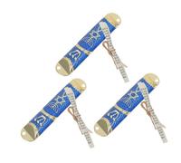 IMIKEYA 3 Set di Porta Mezuzah Ebraico: Decorazione per La Benedizione Ebraica, Porta Mezuzah in Metallo con Pergamena, Regali di Inaugurazione della Casa Ebraica