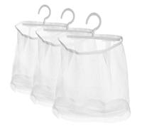 IMIKEYA 3pezzi Organizer in Rete Per Giocattoli Borsa Multiuso Per Vestiti e Calzini Cesto Portaoggetti in Rete Per Bagno e Cucina Facile Da Appendere