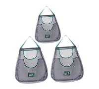 IMIKEYA 3pezzi Sacchetti in Rete Traspirante Per Frutta e Verdura Organizer Per Aglio e Radice Aromatica Contenitore Appeso Per Cucina