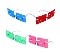 IMIKEYA 4 Pezzi Accessori Riutilizzabili e Colorati per Anno Graduazioni e Sessioni Fotografiche di Rosso Blu Verde e Rosa