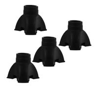 IMIKEYA 4 Pezzi Copripiedi in Gomma Antiscivolo Triangolari per Bastoni da Passeggio e Trekking, Punta Rimovibile per Stampelle, Accessori per Anziani e Viaggiatori, Stabilità su