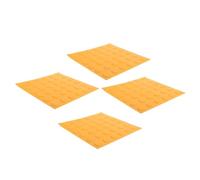 IMIKEYA 4 pezzi di piastrelle tattili gialle 25 x 25 cm in PVC antiscivolo per pavimenti ciechi, guida direzionale per disabilità visiva in interni ed esterni, pavimenti