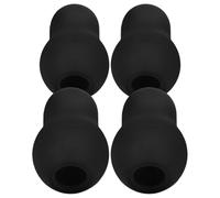 IMIKEYA 4 Pezzi Punte Auricolari per Stoscopio in Silicone Nero a Forma di Zucca Tappi Auricolari di Ricambio Comfort per Auscultazione Medica in Ospedale e Clinica Isolanti Acustici