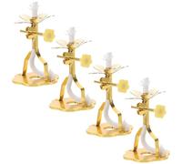 IMIKEYA 4 pezzi Supporto per stoppino regolabile in lega per lampade a olio per la casa e i templi supporto decorativo per lampade da burro e cerimonie spirituali