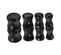 IMIKEYA 4paia Dilatatori Auricolari in Ossidiana Neri Kit Di Espansioni Per Piercing Da Tappi Per Orecchie Moderni e Unici Per Donna