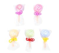 IMIKEYA 5 Pezzi Asciugamani a Forma di Lecca Lecca in Cotone, Assorbenti e Facili da Pulire, Come Idee Regalo Matrimonio per Feste di Compleanno Colore Casuale
