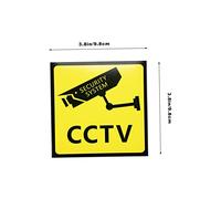 IMIKEYA 5 pezzi di adesivi di avvertimento di videosorveglianza Cctv ore segnale di sicurezza adesivo per uso esterno poster non passare per privato facile applicazione e