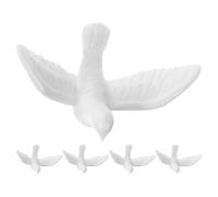 IMIKEYA 5 Pezzi Miniature Dove Figurines Resina Decorazioni Realistiche per Case Piccole Colombe per Miniature e Progetti Artigianali