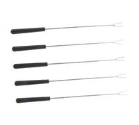 IMIKEYA 5 pezzi Spiedini per Barbecue Telescopici in Acciaio Inox con Manico in Plastica Colorato Design Rotante Manuale per Arrostire Salsicce Marshmallow e Spiedini di Unità per