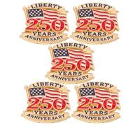 IMIKEYA 5 spille per bandiera americana: spille per il giorno dell'indipendenza, spille per il 250° anniversario degli Stati Uniti, accessori per veterani del Memorial Day.