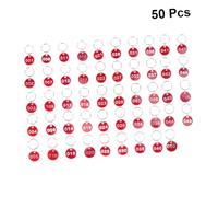 IMIKEYA 50 Pezzi Etichette Portachiavi in Metallo Rosso Targhette Numerate per e Chiavi Numeri da 1 a 50 Etichette per Animali Domestici e Armadietti