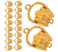 IMIKEYA 50 pezzi Flower Basket Charms Lightweight Plastic Pendants For DIY Crafts Year Round Celebration Decorations For Christmas and Party Embellishments