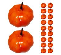 IMIKEYA 50 Pezzi Zucca Artificiale Mini in Schiuma Arancione Texture Realistica, Leggera e Decorativa per Halloween e Artigianato Fai-da-te, per Decorazioni Tavola e Festa