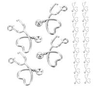 IMIKEYA 50pezzi Ciondoli Cuore Stetoscopio in Lega Per Scrapbooking e Portachiavi Accessori Decorativi Per Cellulari