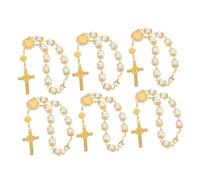 IMIKEYA 6 pezzi braccialetto con perle artificiali retrò gioielli religiosi per donna e uomo per occasioni speciali