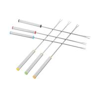 IMIKEYA 6 Pezzi Forchette Fonduta Inossidabile con Termoresistente Forchettine per Frutta Cioccolato e Barbecue Resistenti e Facili da per Hot Pot e Campeggio