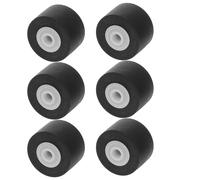 IMIKEYA 6 Pezzi Rullo di Pressione in Plastica Nero per Lettore di Cassette e Amplificatore, Ricambio per Manutenzione in Studio di Registrazione