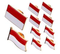 IMIKEYA 6 pezzi Spilla Metallo Bandiera Indonesia Spilla Patriottica Uomo per Giacca Accessorio Decorativo Resistente e Riutilizzabile per Sciarpe Abiti e Maglioni Facile da Applicare e