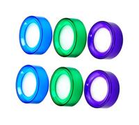 IMIKEYA 6 Pezzi Spugna Rotonda in Plastico per Dito, per Bagnare Rapidamente la Punta delle Dita, Contare Denaro e Gestire Francobolli, per Cassieri e Sportelli Bancari