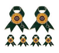 IMIKEYA 6 spille con nastro a forma di girasole - Spille da bavero per la consapevolezza della disabilità - Spilla invisibile per disabilità per eventi pubblici e riconoscimenti di beneficenza