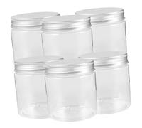 IMIKEYA 6 vasetti in plastica con coperchio in alluminio per la conservazione domestica, barattoli ermetici per miele marmellata e spezie barattoli portatili per cucina