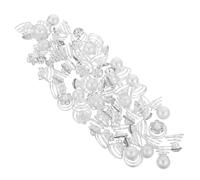 IMIKEYA 60 pinzette a spirale per capelli, pietre e perle, set di 60 pezzi piccoli a spirale, accessori per sposa e feste, ideali per matrimoni, lauree ed eventi formali