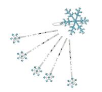 IMIKEYA 6Pcs Fermagli Per Fiocco Di Neve Con Strass - Accessori Natalizi Eleganti Per Donne e Ragazze - Ideali Per Cerimonie e Festività