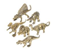 IMIKEYA 6pezzi Miniature Brass Dinosaur Figurines Set Vintage Animal Sculptures for Decor Unique Collectible Dinosaur Enthusiasts