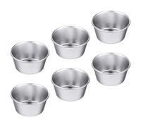 IMIKEYA 6pezzi Stampo per Cupcake in Acciaio al Carbonio Antiaderente Forme per Dolci e Budini per Biscotti Tè Pomeridiano e Ricette Case
