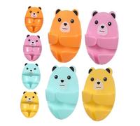 IMIKEYA 8 ganci adesivi per presa con design orso organizzatore cavi per cucina bagno e ufficio senza foratura installazione rapida e forte adesione