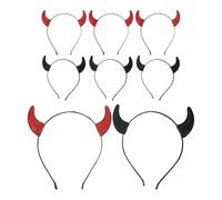 IMIKEYA 8 Pezzi Cerchietto Corna di Diavolo per Halloween Accessorio Versatile Non Tessuto Design Unico per Feste a Tema e Celebrazioni Tutto L'anno