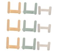 IMIKEYA 9 pezzi Mensola adesiva da parete, senza danni, supporto multiplo per bagno e cucina, organizer per asciugamani, utensili e accessori, colori assortiti