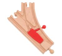IMIKEYA Accessori Del Treno Accessori Per Binari in Legno Espansione Del Binario Del Treno Dritto Connettori Dei Binari Ferroviari Connettori Di Binario Di Legno Beige